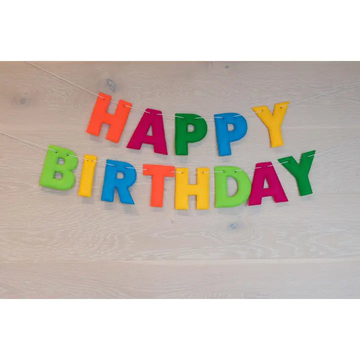 Happy Birthday Padded Felt Banner - Set 2