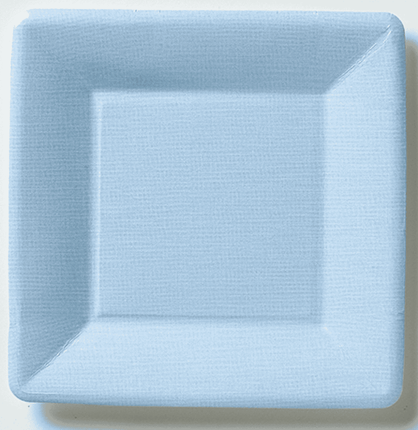 Linen Light Blue Square Paper Plates - 7", 8ct - Shelburne Country Store