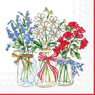 IHR Cocktail Napkin Patriotic Floral - Shelburne Country Store