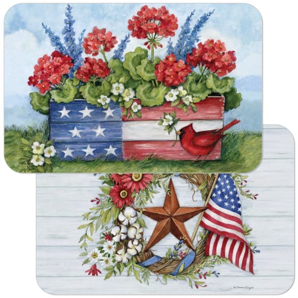 Geranium Box– Easy Care Reversible Placemat - Shelburne Country Store