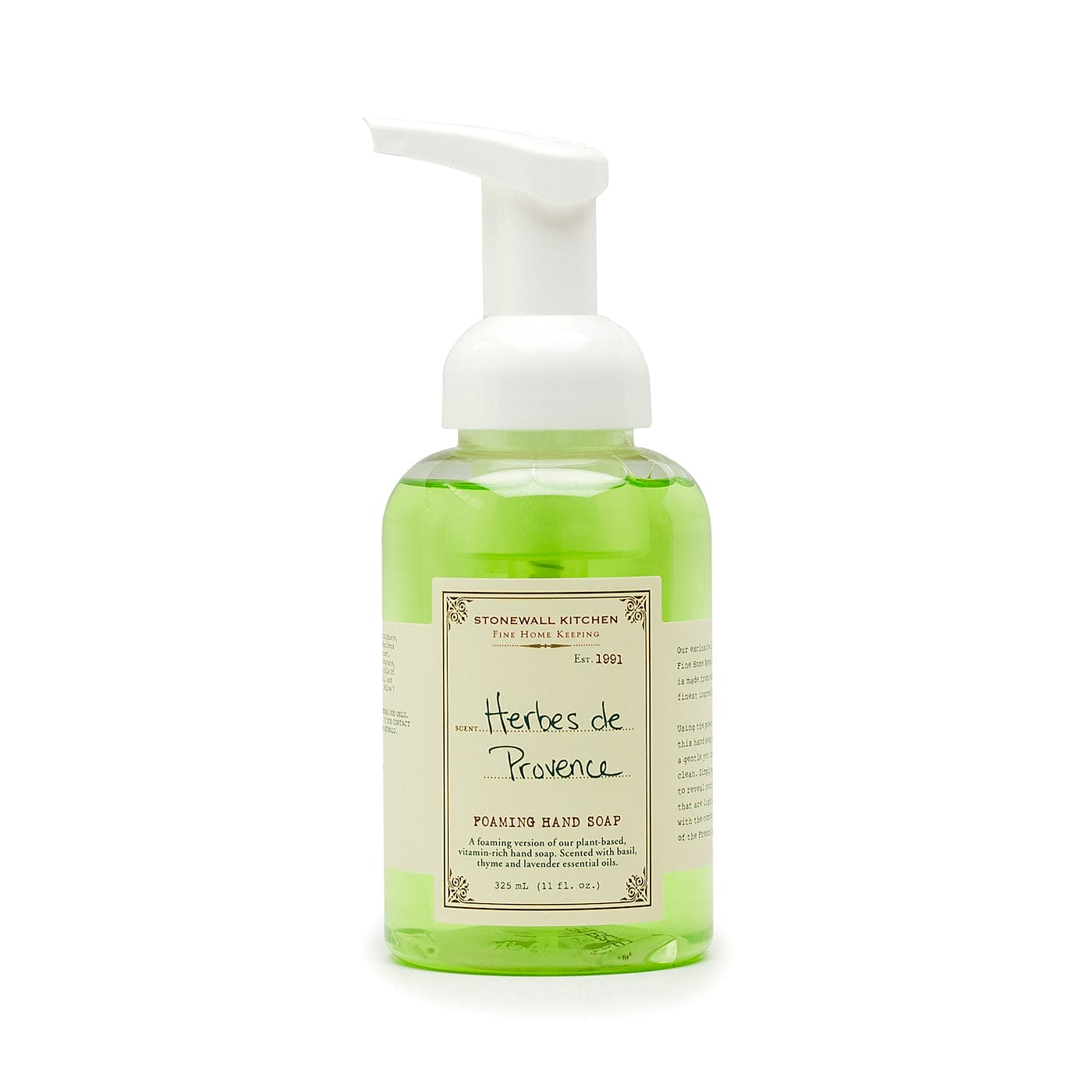 Stonewall Kitchen Herbes de Provence Foaming Hand Soap - 11 fl oz bottle - Shelburne Country Store