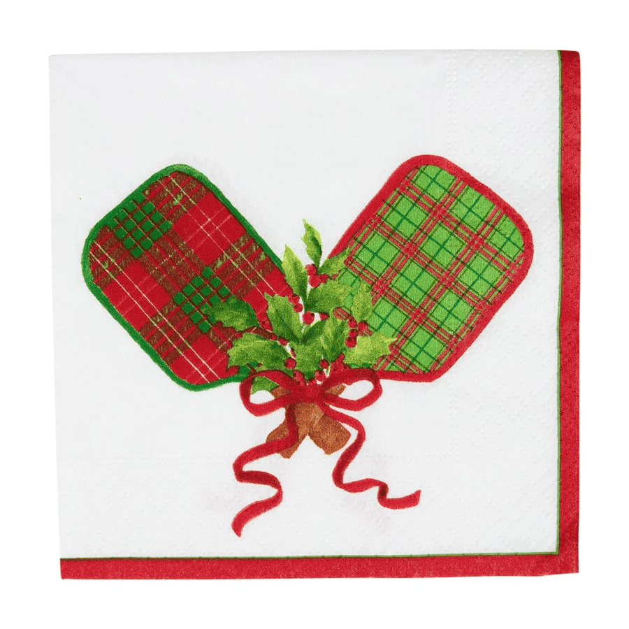 Christmas Pickleball Cocktail Napkins - 20 Per Package - Shelburne Country Store