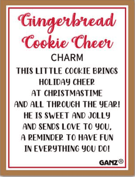 Gingerbread Cookie Cheer Charm - Shelburne Country Store