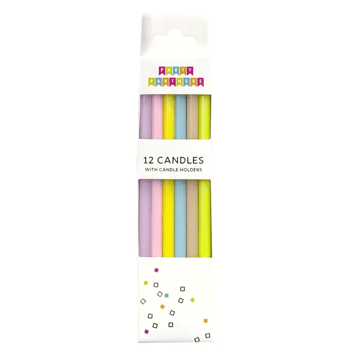 Pastel Rainbow Gradient 12 Candle Set - Shelburne Country Store