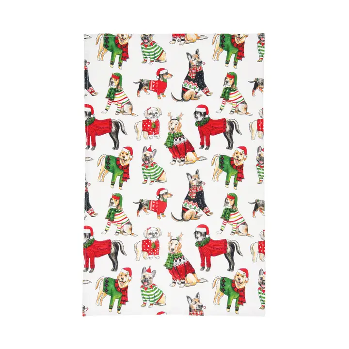 Christmas Dogs Kitchen Towel