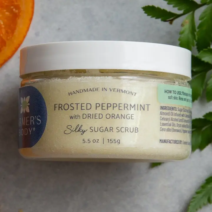 Frosted Peppermint with Dried Orange Sugar Scrub - Shelburne Country Store