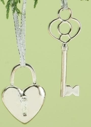 True Love Key and Heart Ornament - 2 pc - Shelburne Country Store