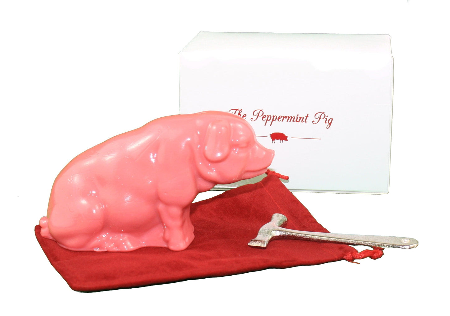 The Famous Peppermint Pig - Clarence (16 ounce with Hammer) - Shelburne Country Store