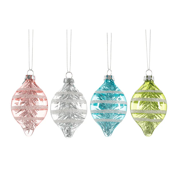 Colorful Glass Drop Ornament - Green - Shelburne Country Store