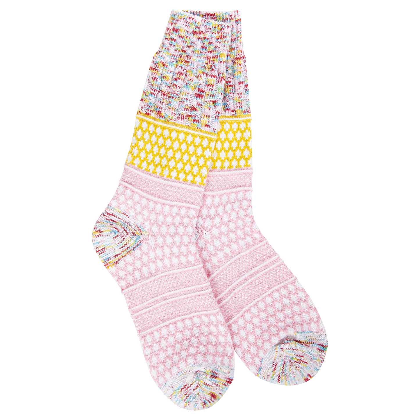 Weekend Collection Gallery Textured Crew Sock - Whimsical Multi - Shelburne Country Store
