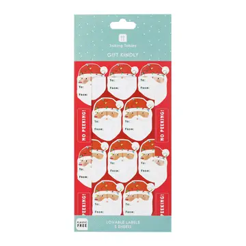 Santa Christmas Stickers - Shelburne Country Store