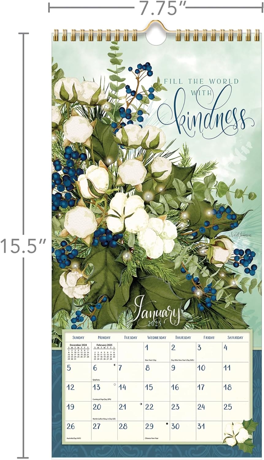 Abundant Friendship 2025 Vertical Wall Calendar - Shelburne Country Store