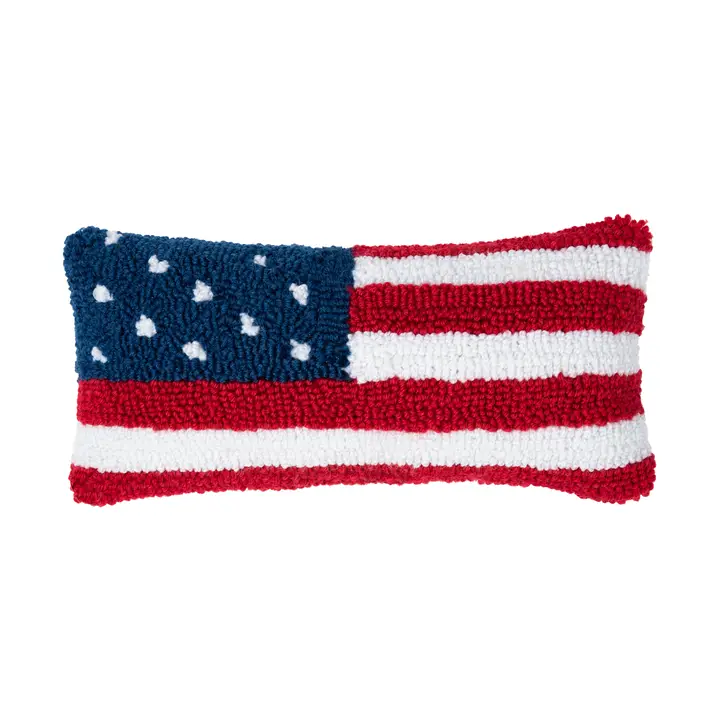 Patriotic American Flag Throw Pillow