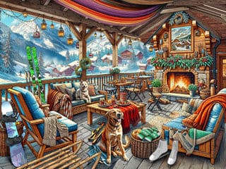 VCC Ski Cabin Puzzle - 1000pc - Shelburne Country Store