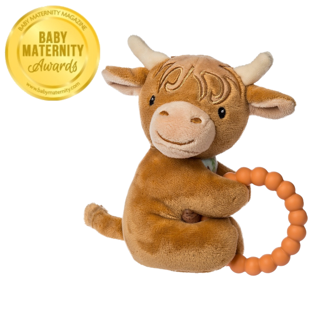 Hetty Highland Cow Rattle Teether - Shelburne Country Store