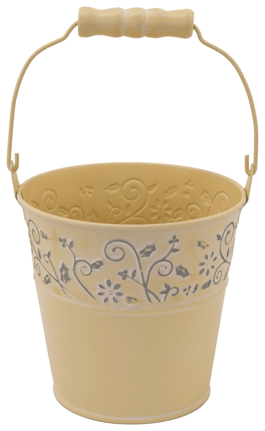 Flower Metal Bucket - Yellow 5" - Shelburne Country Store