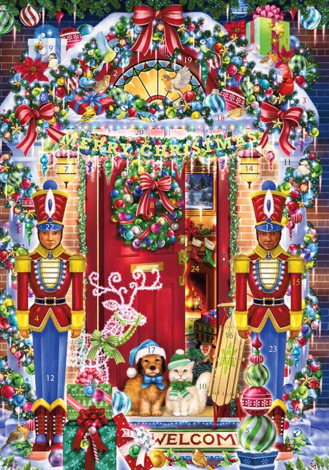 Greeting Card Advent Calendar - Festive Doorway - Shelburne Country Store