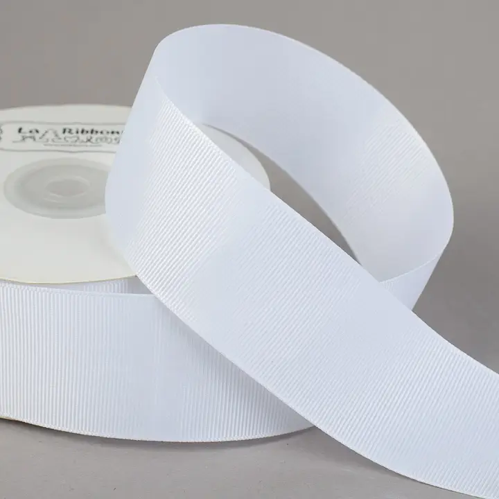 Grosgrain Ribbon - White, 1 1/2 in., 25 yrd Roll
