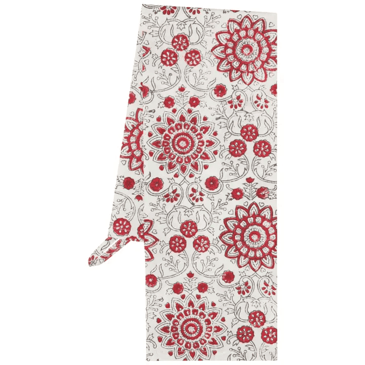 Passion Flower Block Print Dishtowel - Shelburne Country Store