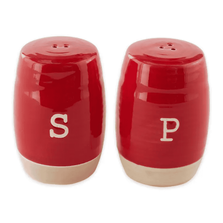 Red Ceramic Salt & Pepper /Set 2 - Shelburne Country Store