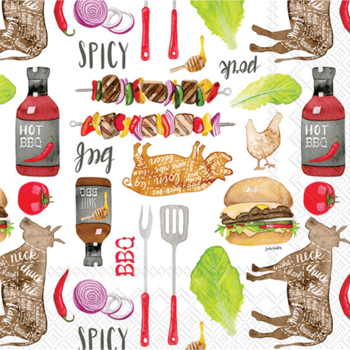 BBQ Paper Cocktail Napkin - 20 ct - Shelburne Country Store