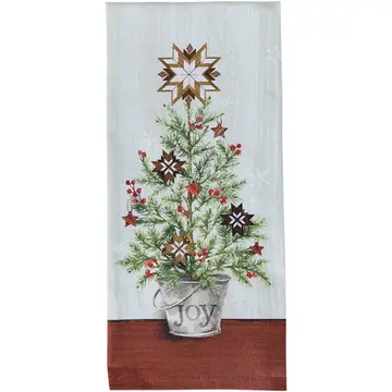 Joy Christmas Tree Dishtowel - Shelburne Country Store