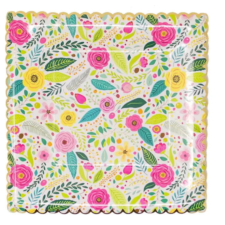 PP Floral Pattern Plates