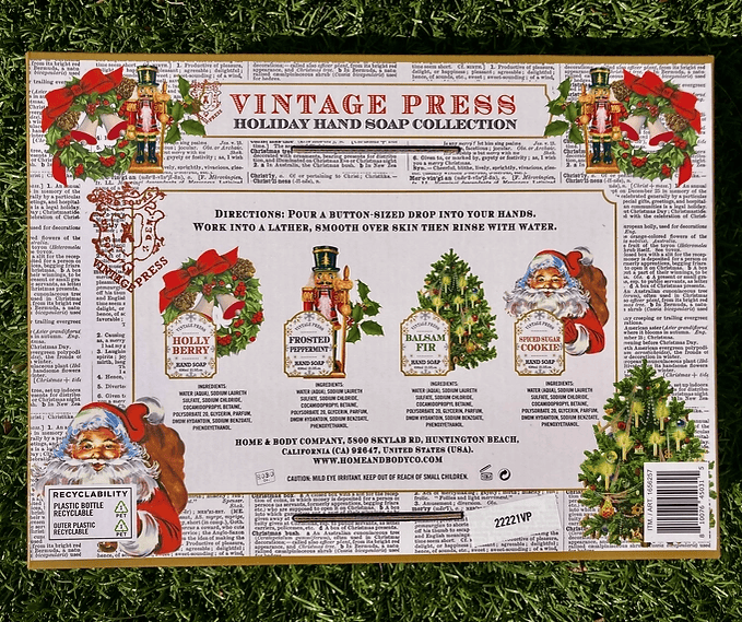 Vintage Press Hand Soap Collection 4 - 21.5oz - Shelburne Country Store