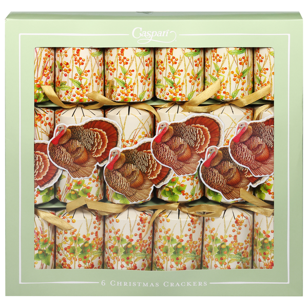 Turkey & Berries Party Crackers S/6 - Shelburne Country Store