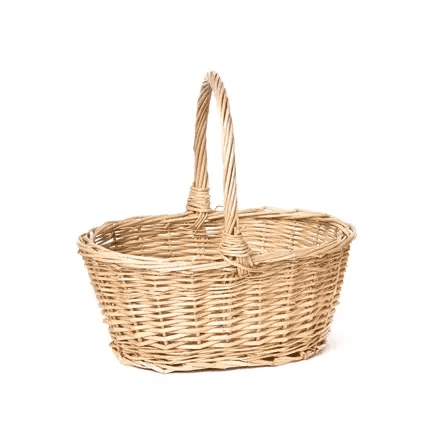 Oval Willow Handled Basket - Shelburne Country Store