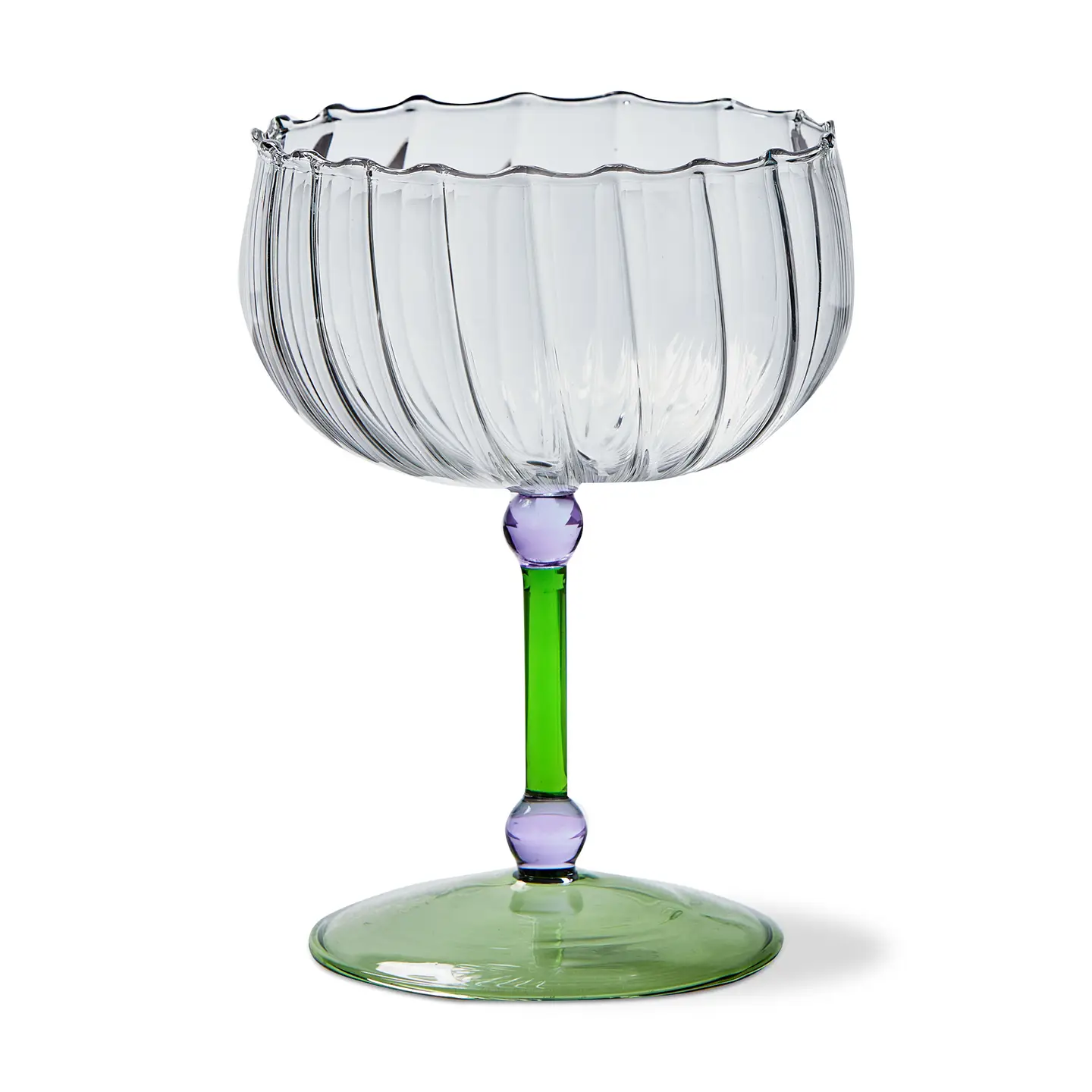 Bloom Coupe Glass Green Spring Stemware - Shelburne Country Store