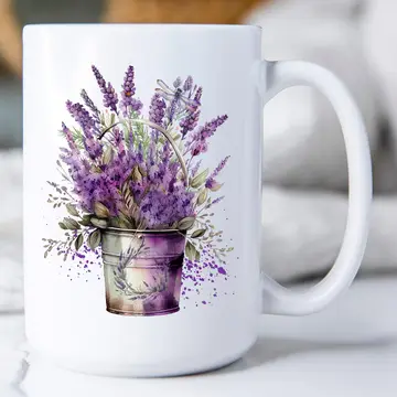 Spring Garden Lavender Mug
