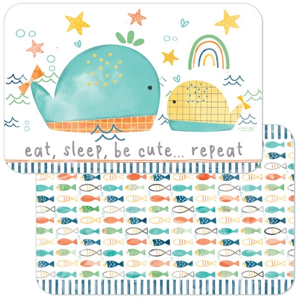 Whales – Easy Care Reversible Placemat - Shelburne Country Store