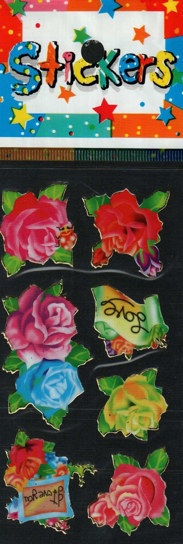 Full Color Sticker Sheet - Love Rose - The Country Christmas Loft