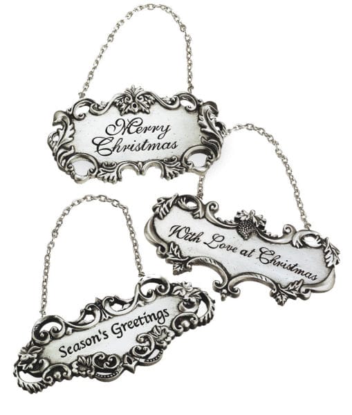 Wine Gift Label Ornament - Merry Christmas - Shelburne Country Store