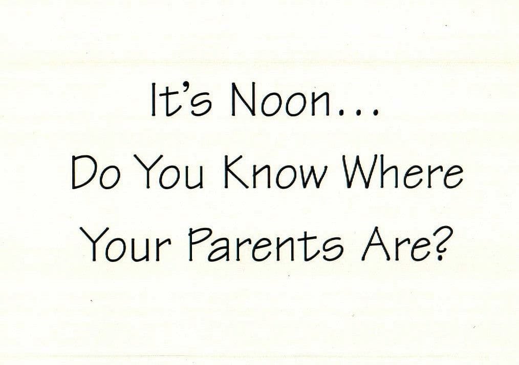 2 Beach Chairs It's Noon Do You Know Where Your Parents Are - Shelburne Country Store