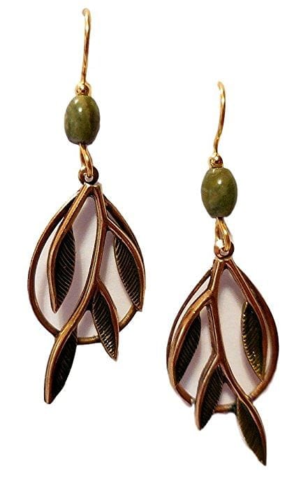 Branch In Teardrop Green Dangle Earring - Shelburne Country Store