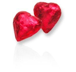 Valentines Foil Silver Hearts - - Shelburne Country Store