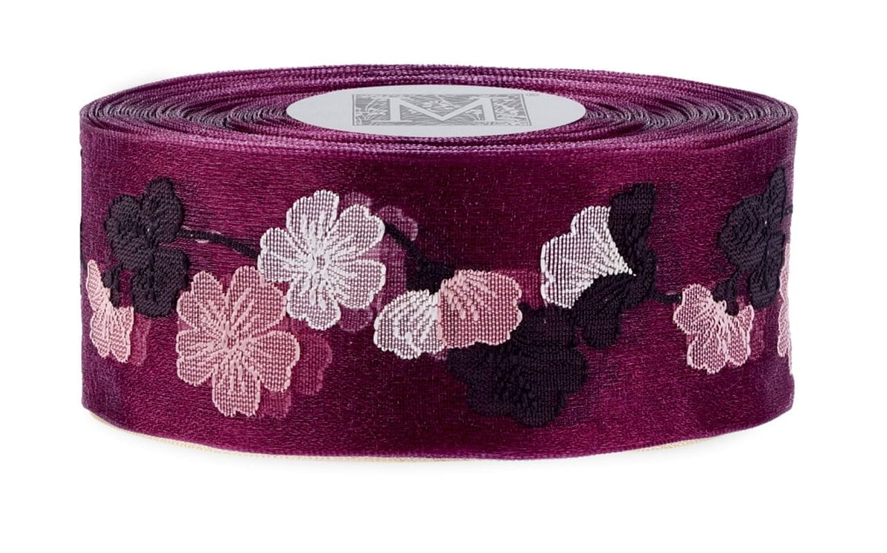 Sheer 1.5" Ribbon - Cherry Blossom - Per Yard - Shelburne Country Store