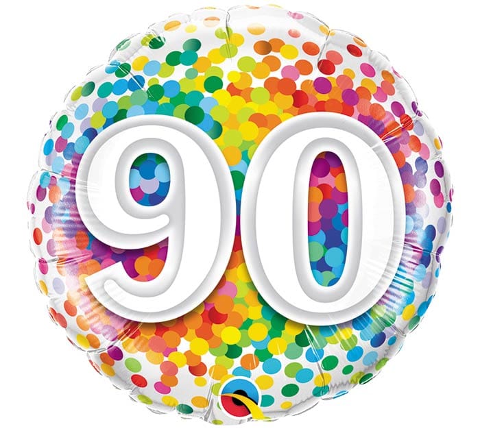18" 90 Rainbow Confetti Balloon - Shelburne Country Store