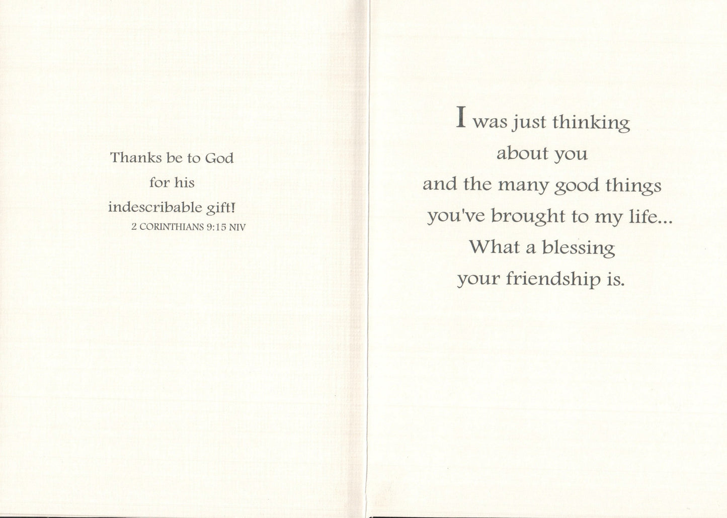 Friendship Card - 2 Corinthians 9:15 - Shelburne Country Store