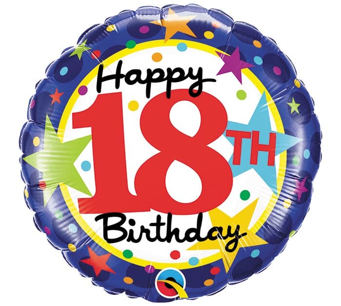 18" 18th Birthday Balloon - Shelburne Country Store