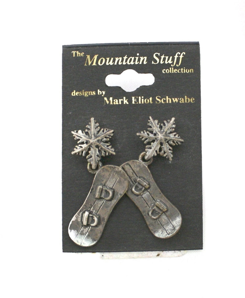 Snowboard Pewter Earring - Shelburne Country Store