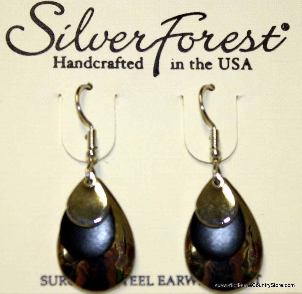 Oval Black Drop Earrings - Shelburne Country Store