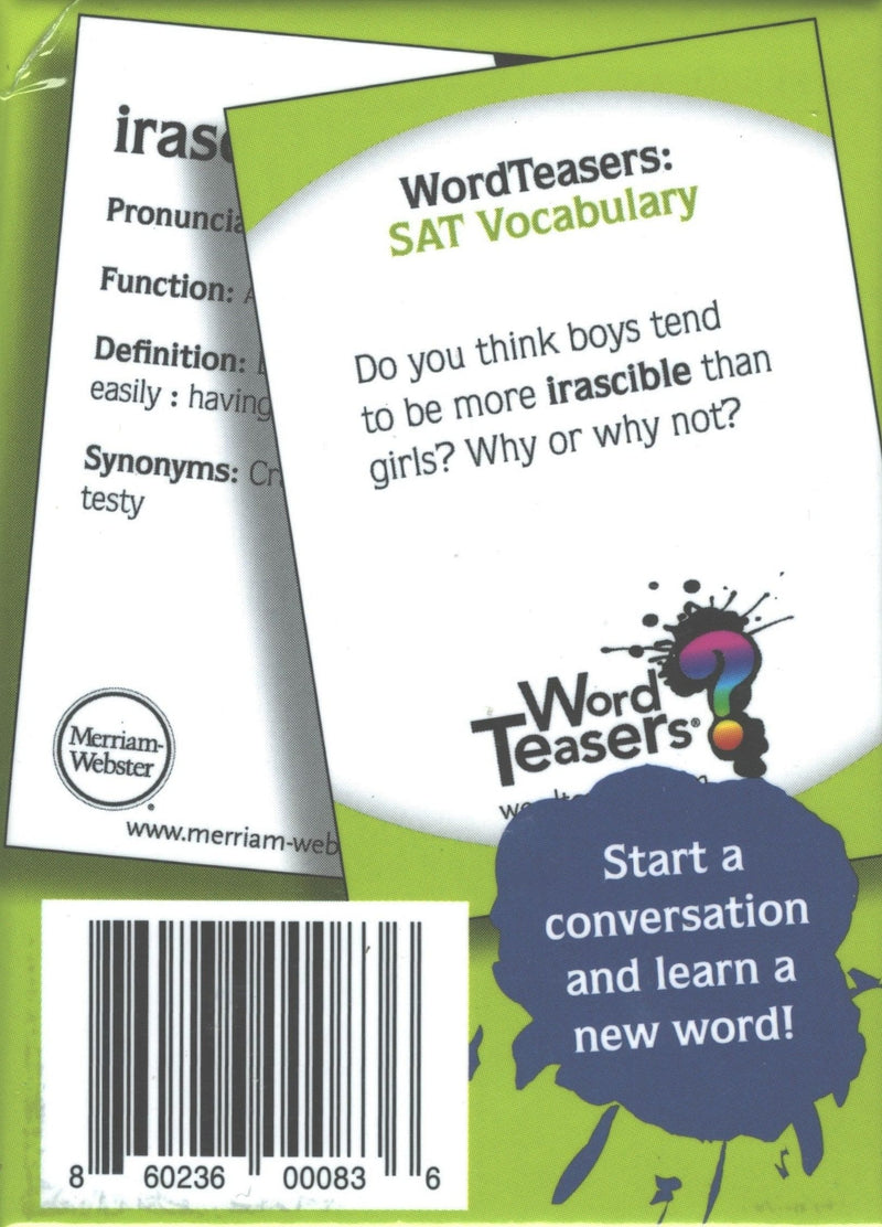 SAT Vocabulary - Word Teaser Card Game - Shelburne Country Store