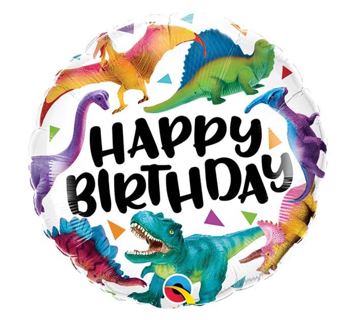 18" Colorful Dinosaurs Birthday Balloon - Shelburne Country Store
