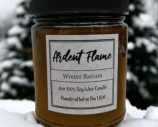 Ardent Flame Candle - Winter Balsam 8oz. - Shelburne Country Store