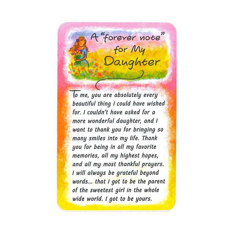 A Forever Note for My Daughter - Wallet Card - Shelburne Country Store