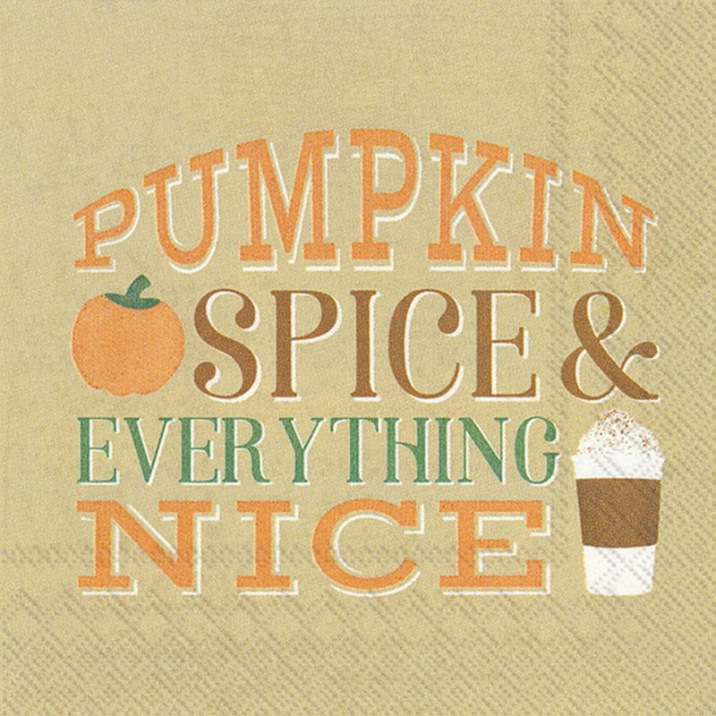 Pumpkin Spice Cocktail Napkin - Shelburne Country Store