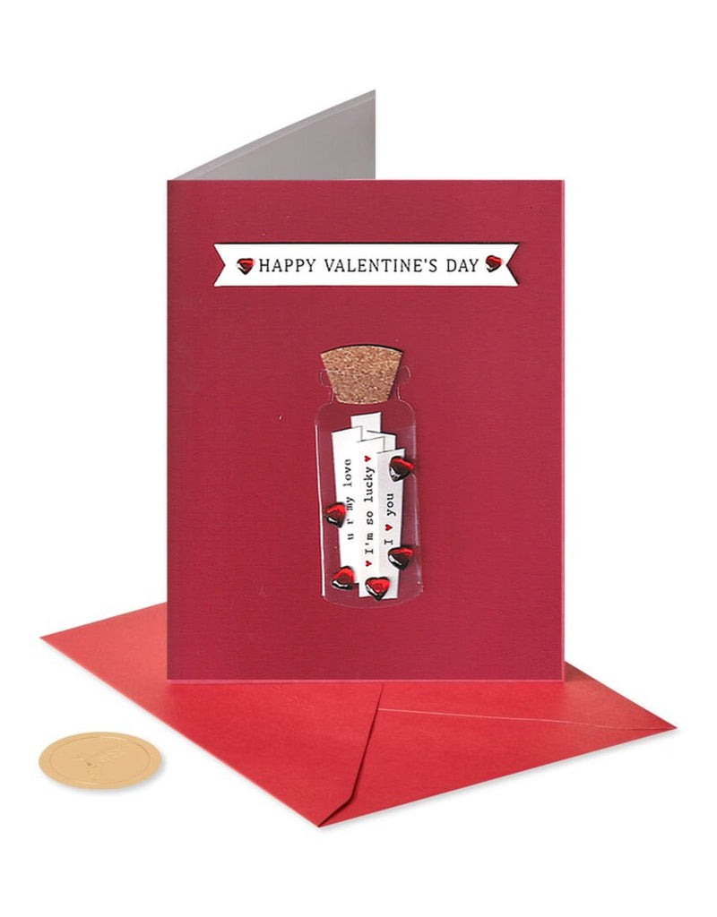 Papyrus Valentine's Day Card Love Notes In A Bottle - Shelburne Country Store